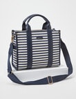 Whistle Accessories Stripe Shopper Bag, Navy & White product photo