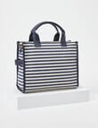 Whistle Accessories Stripe Shopper Bag, Navy & White product photo View 03 S