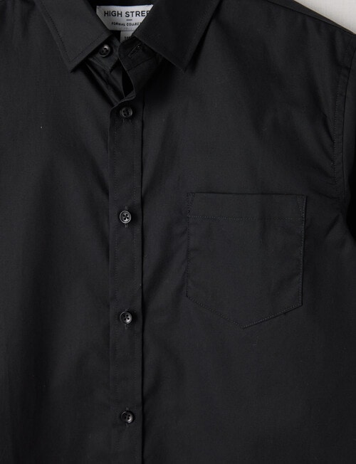 High Street Long Sleeve Formal Shirt, Black product photo View 02 L