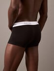 Calvin Klein Cotton Stretch Low Rise Trunk, 3-Pack, Black product photo View 03 S