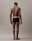 Calvin Klein Cotton Stretch Low Rise Trunk, 3-Pack, Black product photo View 05 S