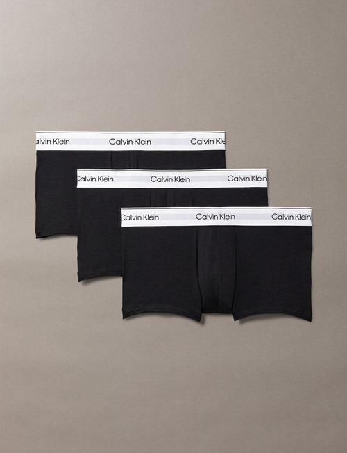 Calvin Klein Cotton Stretch Low Rise Trunk, 3-Pack, Black product photo