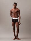 Calvin Klein Cotton Stretch Low Rise Trunk, 3-Pack, Black product photo View 04 S