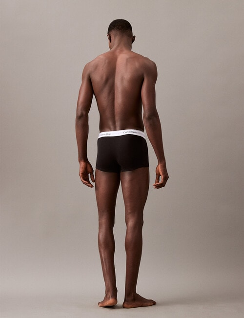 Calvin Klein Cotton Stretch Low Rise Trunk, 3-Pack, Black product photo View 05 L