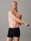 Calvin Klein Relaxed Cotton Stretch Trunk, 3-Pack, Black product photo View 02 S