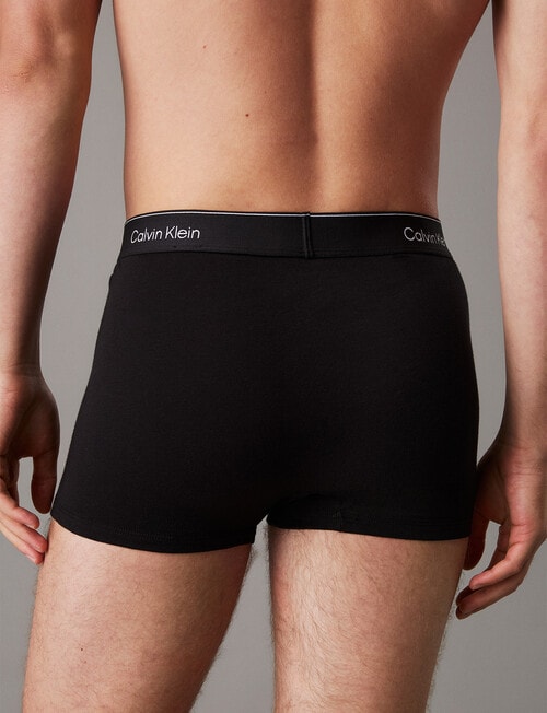 Calvin Klein Relaxed Cotton Stretch Trunk, 3-Pack, Black product photo View 03 L