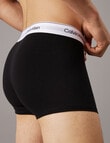 Calvin Klein Cotton Stretch Trunk, 3-Pack, Black, White & Grey Heather product photo View 03 S