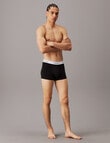Calvin Klein Cotton Stretch Trunk, 3-Pack, Black, White & Grey Heather product photo View 06 S