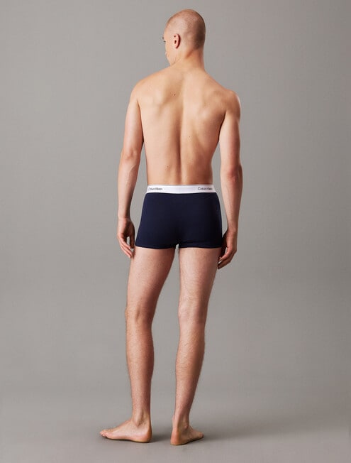 Calvin Klein Cotton Stretch Trunk, 3-Pack, Black, Glacier & Blue Bell product photo View 02 L