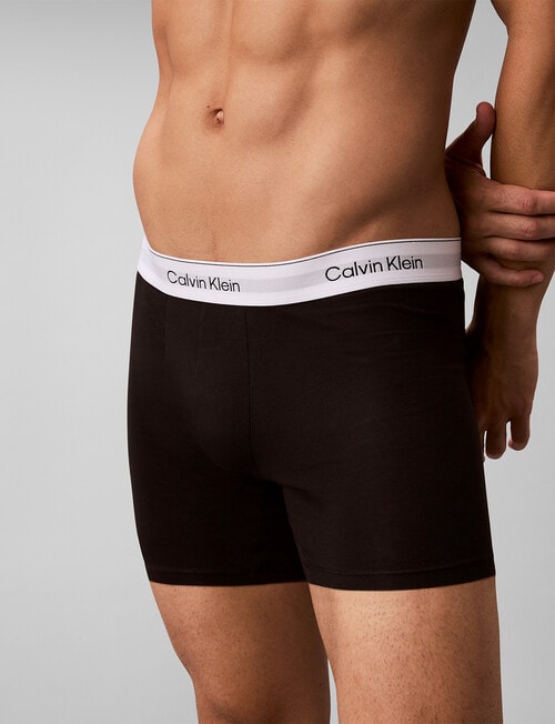 Calvin Klein Cotton Stretch Boxer Brief, 3-Pack, Black product photo View 02 L
