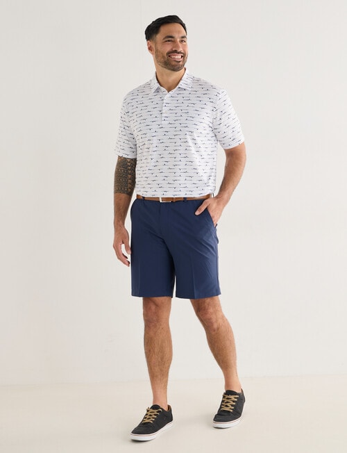 Greg Norman Gold Club Stripe Short Sleeve Polo Shirt, White product photo View 03 L