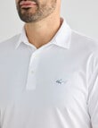 Greg Norman Bandana Short Sleeve Polo Shirt, White product photo View 04 S