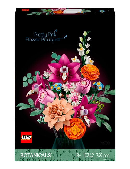 LEGO Botanicals Pretty Pink Flower Bouquet, 10342 product photo View 02 L