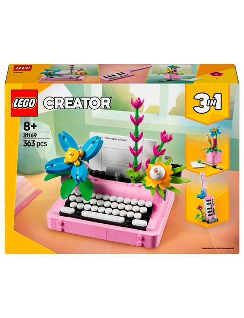 LEGO Creator 3-in-1 Typewriter with Flowers, 31169 product photo View 02 L