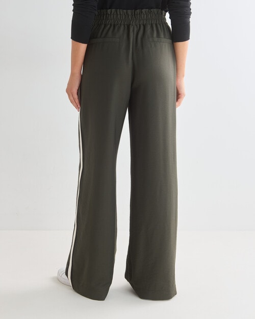 Whistle Sport Stripe Jog Regular Length Pant, Dark Olive product photo View 02 L