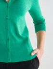 Oliver Black Crew Neck Cardigan, Green product photo View 06 S