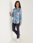 Ella J Botanical Classic Shirt, Pale Blue product photo View 03 S