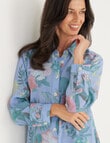 Ella J Botanical Classic Shirt, Pale Blue product photo View 04 S