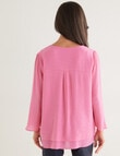 Ella J Button Detail Top, Pink product photo View 02 S