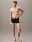 Calvin Klein Intense Power Cotton Trunk, 3-Pack, Black, White & Grey Logo Waistbands product photo View 02 S