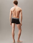 Calvin Klein Intense Power Cotton Trunk, 3-Pack, Black, White & Grey Logo Waistbands product photo View 03 S