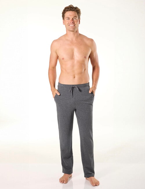 Mitch Dowd Men's Relaxed Cotton French Terry Sleep Pants, Charcoal Marle product photo View 05 L