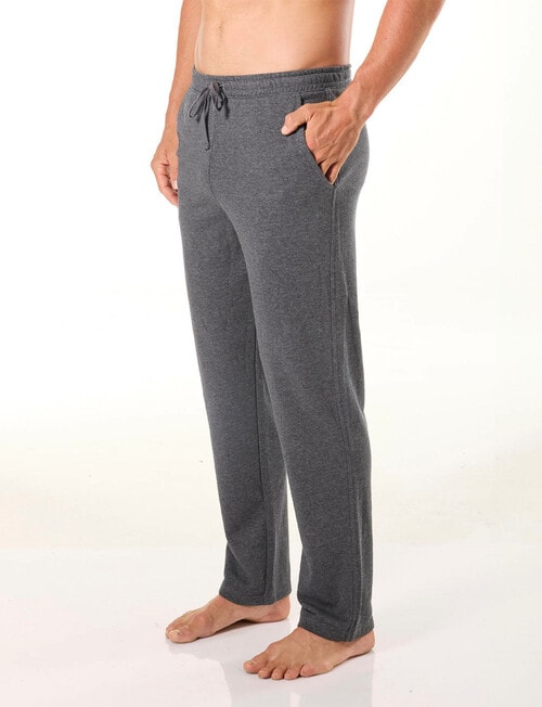 Mitch Dowd Men's Relaxed Cotton French Terry Sleep Pants, Charcoal Marle product photo View 03 L