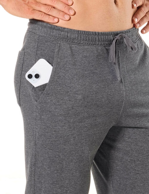 Mitch Dowd Men's Relaxed Cotton French Terry Sleep Pants, Charcoal Marle product photo View 04 L