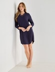 Whistle Sleep Lace Trim V-Neck Nightie, Navy, 8-22 product photo