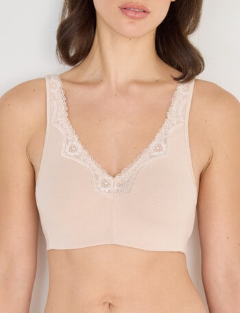 Lyric Soft Cup Cotton Bra, Nude, B-DD product photo