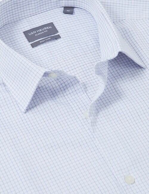 Van Heusen Mid Check Classic Long Sleeve Shirt, Blue product photo View 04 L