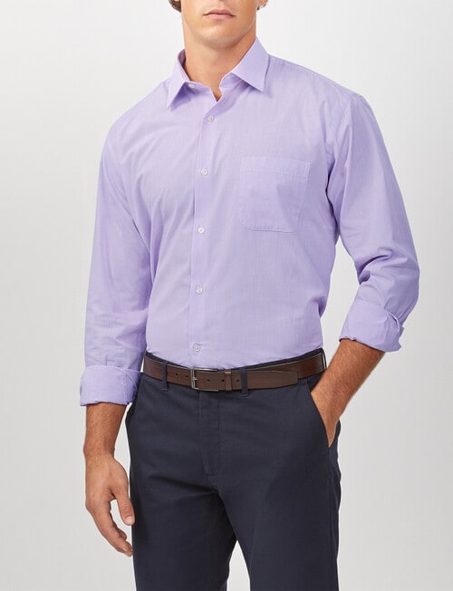 Van Heusen Mini Check Classic Shirt, Lilac product photo