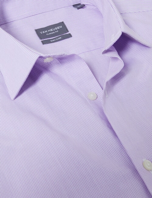 Van Heusen Mini Check Classic Shirt, Lilac product photo View 03 L