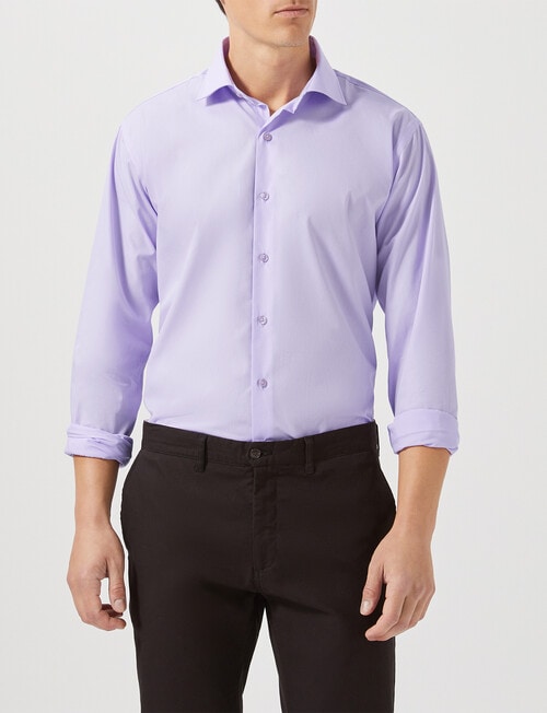 Van Heusen Poplin Tailored Long Sleeve Shirt, Navy product photo
