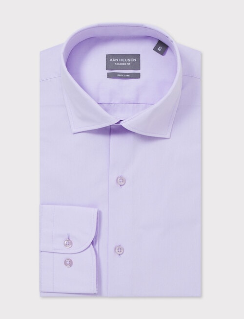 Van Heusen Poplin Tailored Long Sleeve Shirt, Navy product photo View 03 L