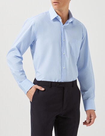 Van Heusen End On End Classic Long Sleeve Shirt, Sky product photo