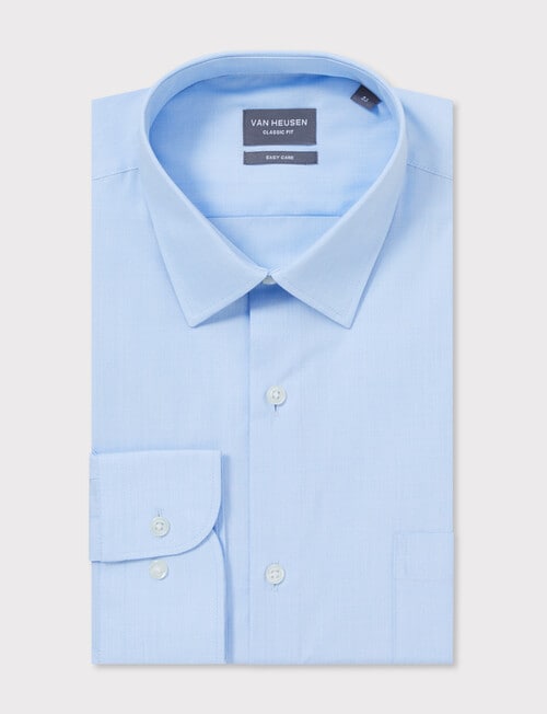 Van Heusen End On End Classic Long Sleeve Shirt, Sky product photo View 03 L