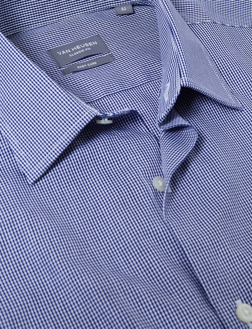 Van Heusen Gingham Check Classic Shirt, Navy product photo View 03 L