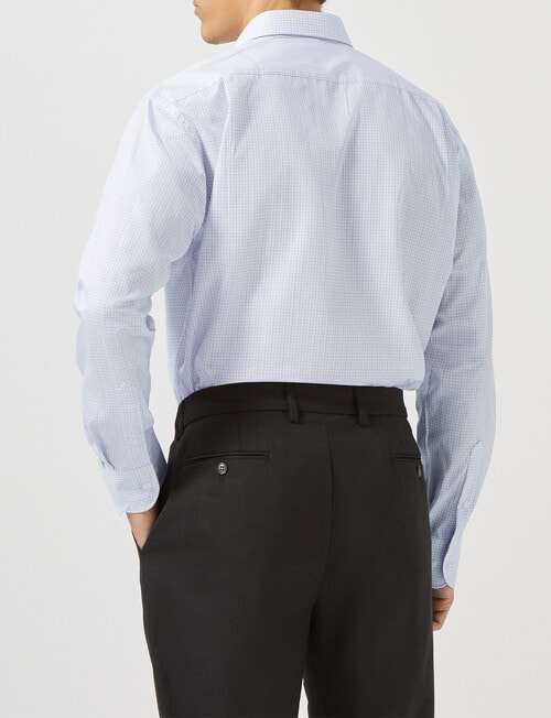 Van Heusen Mid Check Classic Long Sleeve Shirt, Blue product photo View 02 L