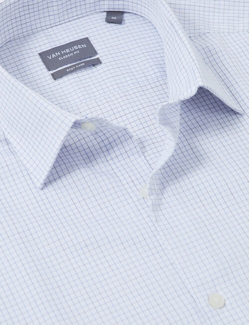 Van Heusen Mid Check Classic Long Sleeve Shirt, Blue product photo View 04 L