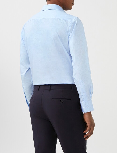 Van Heusen Dash Print Tailored Long Sleeve Shirt, Sky product photo View 02 L