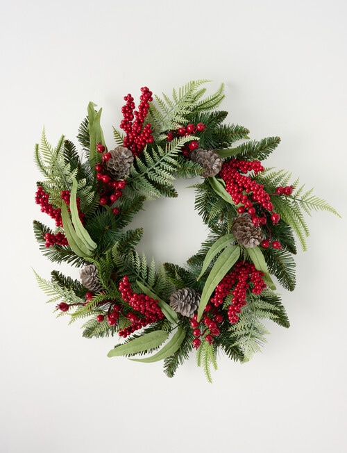 Christmas Shop Faux Wreath, Red Berry product photo