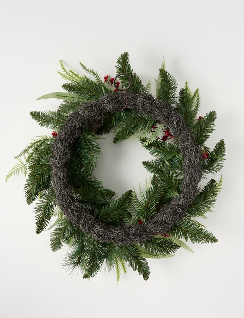 Christmas Shop Faux Wreath, Red Berry product photo View 03 L