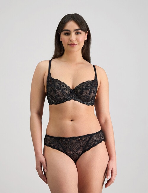 Fayreform Juniper Underwire Bra, Black, D-J product photo View 04 L