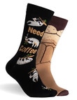 Mitch Dowd Coffee Bamboo Crew Socks, 2-Pack, Black & Brown, Assorted product photo