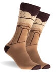 Mitch Dowd Coffee Bamboo Crew Socks, 2-Pack, Black & Brown, Assorted product photo View 02 S