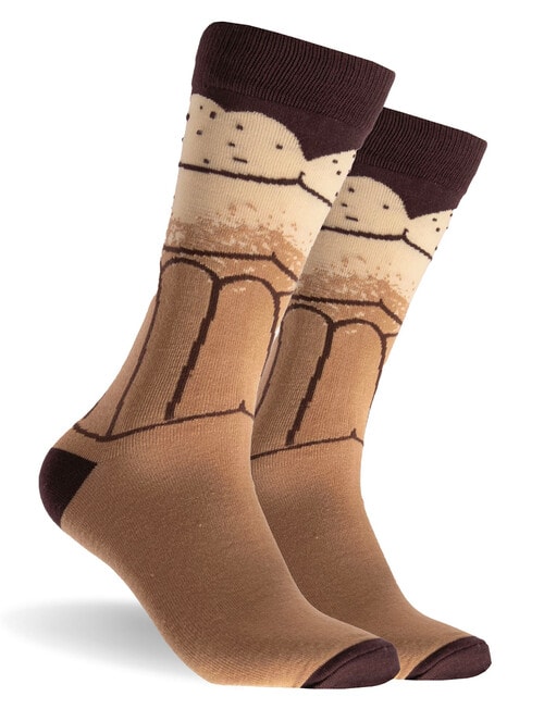 Mitch Dowd Coffee Bamboo Crew Socks, 2-Pack, Black & Brown, Assorted product photo View 02 L