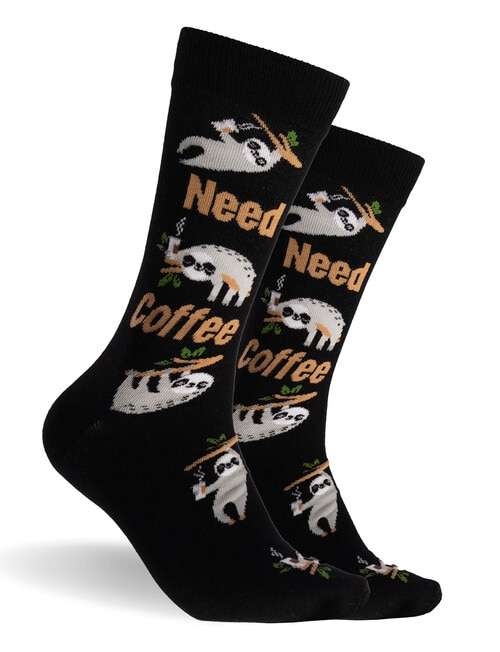 Mitch Dowd Coffee Bamboo Crew Socks, 2-Pack, Black & Brown, Assorted product photo View 03 L