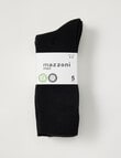 Mazzoni Comfort Top Viscose Rayon from Bamboo Dress Sock, 5-Pack, Black product photo View 02 S