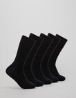 Mazzoni Viscose Rayon from Bamboo Dress Sock, 5-Pack, Black product photo